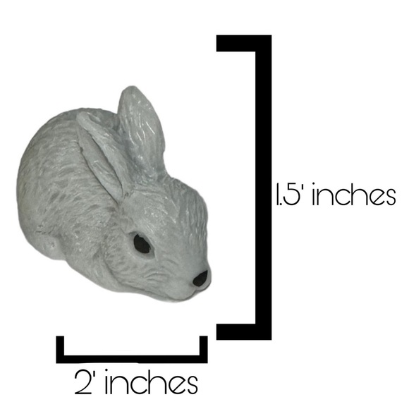 Easter Bunny Set Candles White and Gray - Picture 6 of 8